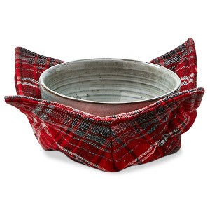tagltd Some Like It Hot Plaid Bowl Cozy Red - 1 of 3