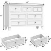 7 Drawer Dresser for Bedroom, 47"W Wooden Chest of Drawers with Metal Handles, Large Dresser TV Stand, Clothes Storage Organizer for Bedroom - 3 of 4