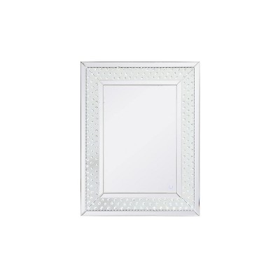 Elegant Lighting Raiden 28 x 36 inch led crystal mirror