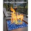 VEVOR Fire Glass, 10LBS / 4.5KG High-Temperature Resistant Fireplace Rocks, 1/4-Inch / 6.35 mm Reflective & Smokeless Firepit Glass Rock, Cobalt Blue - 3 of 4