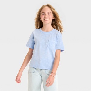 Girls' Short Sleeve Relaxed Fit T-Shirt - Cat & Jack™ - 1 of 3