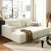 Double Sofa Bed with Fabric and Pocket Spring Support,Convertible Polyester Lounger with Split Design for Living Room Guest Space-Cuddlewood - 2 of 4
