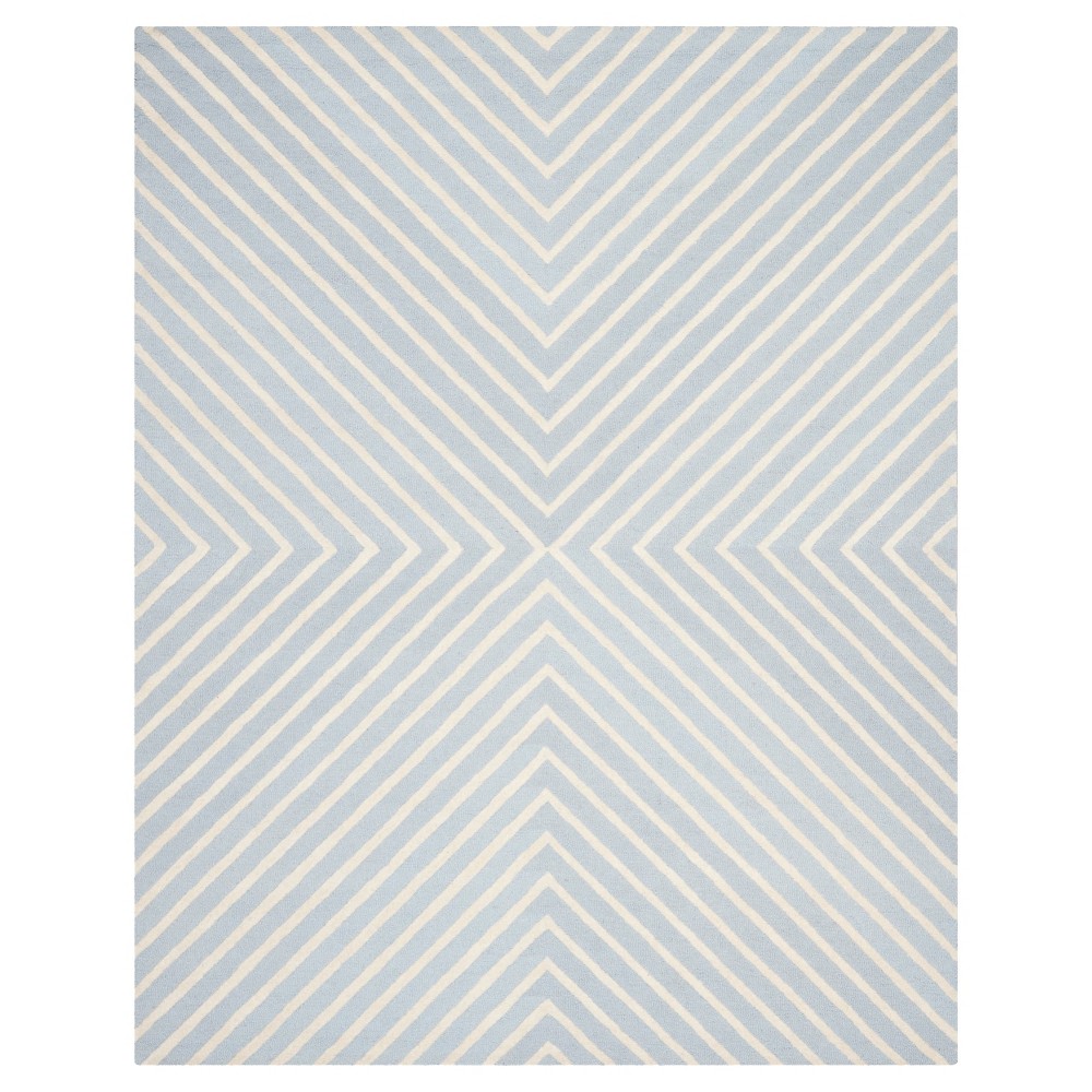 8'X10' Color Block Area Rug Light Blue/Ivory - Safavieh