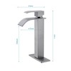 Vynxaria Waterfall Spout Single Handle Bathroom Sink Faucet - 3 of 4