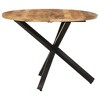 vidaXL Dining Table Round 39.4 in.x39.4 in.x29.5 in. Rough Mango Wood - 3 of 4