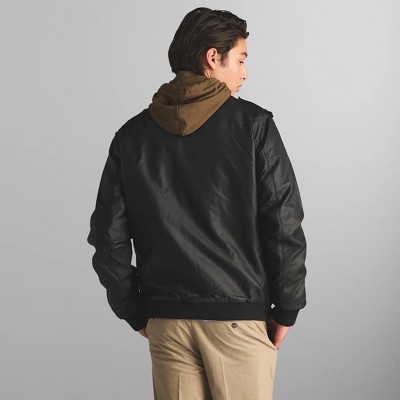 Members Only Men's Vegan Leather Iconic Racer Jacket - Medium, Black — фото 4