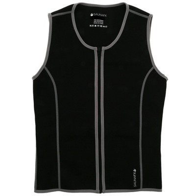 SaunaFX Men's Neoprene Slimming Vest with Microban M - Black