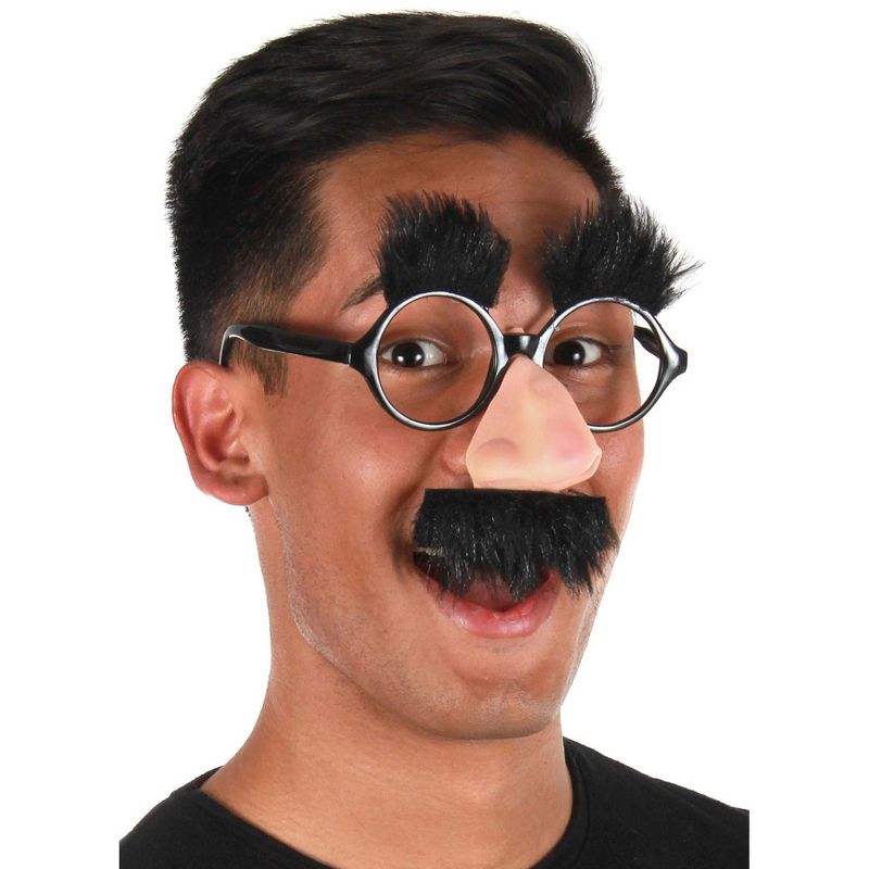 HalloweenCostumes.com    Groucho Marx Nose Glasses with Mustache Costume Accessory, Black, 3 of 5