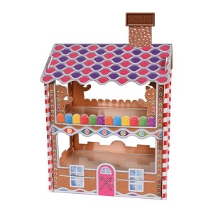 Beistle Gingerbread House Treat Stand, 17.5" x 11.75", (1/Pkg) Multicolored - 1 of 4