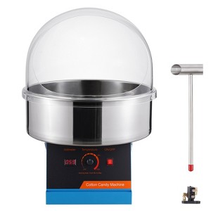 VEVOR Electric Cotton Candy Machine, 1000W Candy Floss Maker, Commercial Cotton Candy Machine with Cover, Stainless Steel Bowl, and Sugar Scoop - 1 of 4