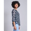 Jones New York Printed V-Neck Pleated Kelly Blouse - 2 of 3