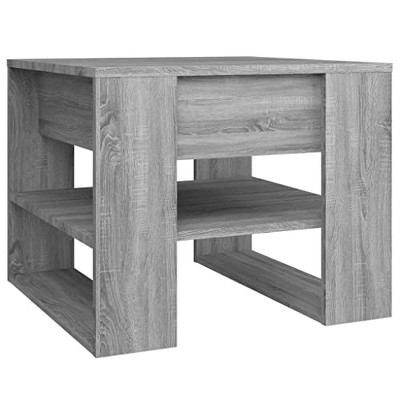 vidaXL Coffee Table Sonoma Grey 55,5x55x45 cm Multilayer Wood