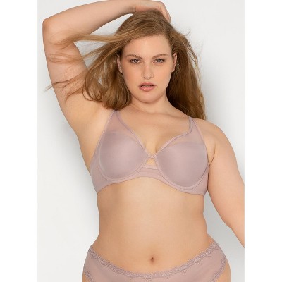 Smart & Sexy Sheer Mesh Demi Underwire Bra No No Red (smooth Lace) 40d :  Target