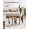 VASAGLE Nesting Coffee Tables, End Tables Set of 2，Industrial Small Stacking Side Tables with Metal Frame - 4 of 4