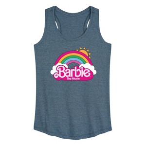 Women's - Barbie - Barbie Logo Rainbow Graphic Racerback Tank - 1 of 4