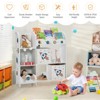 Infans Kids Toy and Book Organizer Children Wooden Storage Cabinet w/ Storage Bins - 4 of 4
