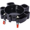 Acekool 11.2" Bucket Dolly for 5 Gallon Buckets, Rolling Cart with 5 Swivel Casters, 360° Mobility for Garden, Garage, Car Wash, Shop - 3 of 4