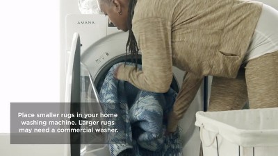 Gray and White Floral Chenille Rectangular Area Rug 7'10" x 9'10"