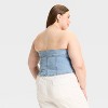 Women's Zip-Front Denim Tube Top - Wild Fable™ - 2 of 3
