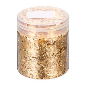 Unique Bargains Gold Foil Flakes for Nail Resin Crafts Painting Candle Making - 1 of 4