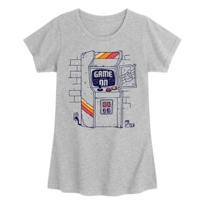 Girls' - Instant Message - Arcade Scene Fitted Short Sleeve Graphic T-Shirt - 1 of 4