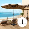 Outsunny Square Patio Umbrella Base, 29 lbs Metal Umbrella Stand Base with Adjustable Pads, Patio Umbrella Holder for 1.5"/1.9" Poles - 2 of 4