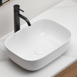 Hrinhom 17.9"W Bathroom Vanity Sink,Modern Ceramic Wash Basin Without Faucet - 1 of 4