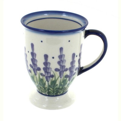 Blue Rose Polish Pottery Lavender Fields Pedestal Mug