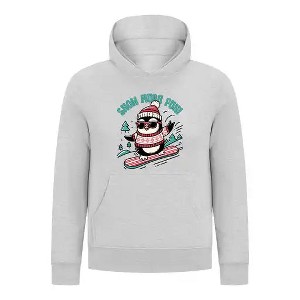 Everyday Kids Christmas Collection Snow Much Fun Boys Pullover Hoodie – Holiday Penguin Sweatshirt - 1 of 4
