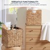 Ornavo Home Water Hyacinth Storage Cube Bin Baskets, Set of 4 - 4 of 4