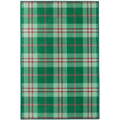 Annie Selke - Dash & Albert Jolly Plaid Green Machine Washable Rug
