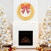 ChicFurnit Wreaths 35in Christmas Wreath Decoration Festive Bow Ornament for Home Door and Holiday Wall Display, Gold, 35.43"*3.5"*35.43" - 3 of 4