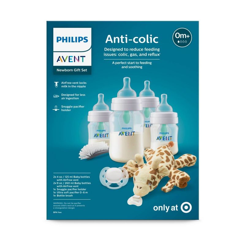 Philips Avent Anti-Colic Baby Bottle with AirFree Vent Newborn Gift Set - Clear - 8ct, 3 of 21
