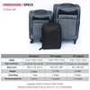 BEAFUP 2-Piece Hard Shell Luggage Set with Spinner Wheels - 20", 24" Lightweight Suitcases for Travel + Oxford Cloth Backpack - 3 of 4