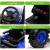 12V Kids Electric Tractor with Remote, Dual 35W Motors, 3-Speed, Detachable Trailer, Bluetooth/USB, LED Lights, for Ages 3+, Green - 4 of 4