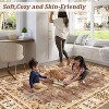 Phulwari Area Rugs Washable, Vintage Bohemian Distressed Oriental Carpet Non Slip, Floral, for Living Room Bedroom Kitchen Nursery Kids Room - 4 of 4