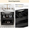 30" Bathroom Vanity with Ceramic Sink Combo, Freestanding Bathroom Cabinet with Top Basin, Single Basin Bathroom Storage Vanity for Small Space - 4 of 4