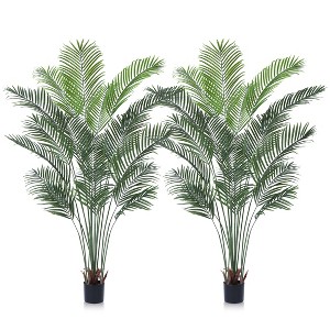 Dr.Planzen Artificial Palm in Pot Set, 5.5FT Faux Green Palm Plant, Fake Palm Tree for Home Decor (Set of 2) - 1 of 4