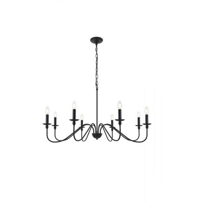 Elegant Lighting Rohan 8 light Matte Black Pendant