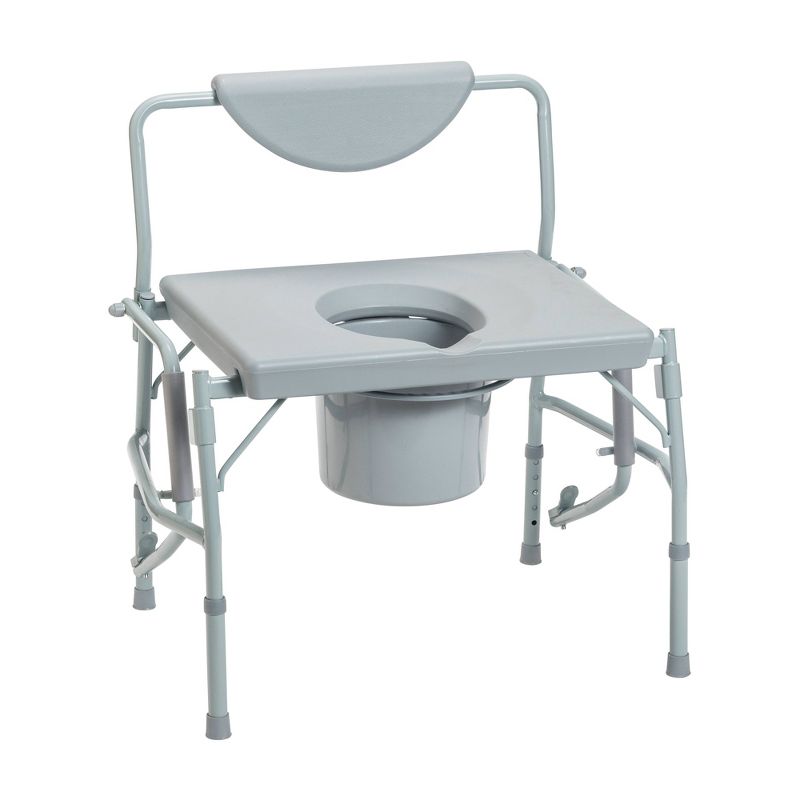 Drive Medical Bariatric Drop Arm Bedside Commode Chair, 3 of 10