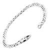 Pompeii3 Men's Figaro Link 14k Gold (19gram) or Platinum (30gram) 5.5mm Bracelet 8" - 2 of 4