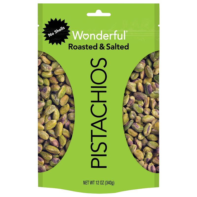 Wonderful Roasted & Salted No Shells Pistachios - 12oz, 1 of 8