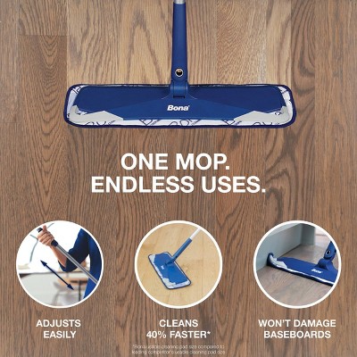 Bona Floor Mop Starter Kit - 2-in-1 Wet + Dry Floor Sweeping + Mopping - 1 Mop, 1 Reusable Sweeping Pad, 1 Reusable Mopping Pad_6