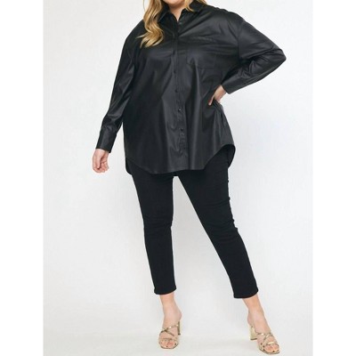 Women's Pleather Top - entro