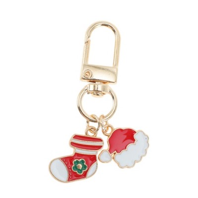 Unique Bargains Christmas Keychain Lobster Clasp Zinc Alloy 2.17" 1 Pc