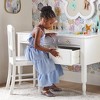 Guidecraft Avery Kids' Desk and Chair Set - White: Girls Wooden Study Desk with Storage Drawers, Computer Workstation for Children - 4 of 4