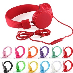 Kids Wired Ear Headphones Stylish Headband Earphones for iPad Tablet - 1 of 3