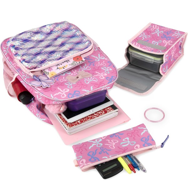 Mochila escolar Trail maker de 16.5 pulgadas para niños y niñas, set de 6 en 1 6