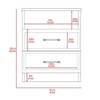 FONTOI 20"H Nightstand with Two Drawers&One Shelf, End Table with Layered Storage Space&Open Shelf for Bedroom, White, 16.02"*19.9"*12.9" - 3 of 4