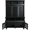Akoasm 69.1 in. H 5-in-1 Coat Rack with Cushion and 4 Sturdy Hooks For Hallway, Entryway & Living Room-Black - 4 of 4